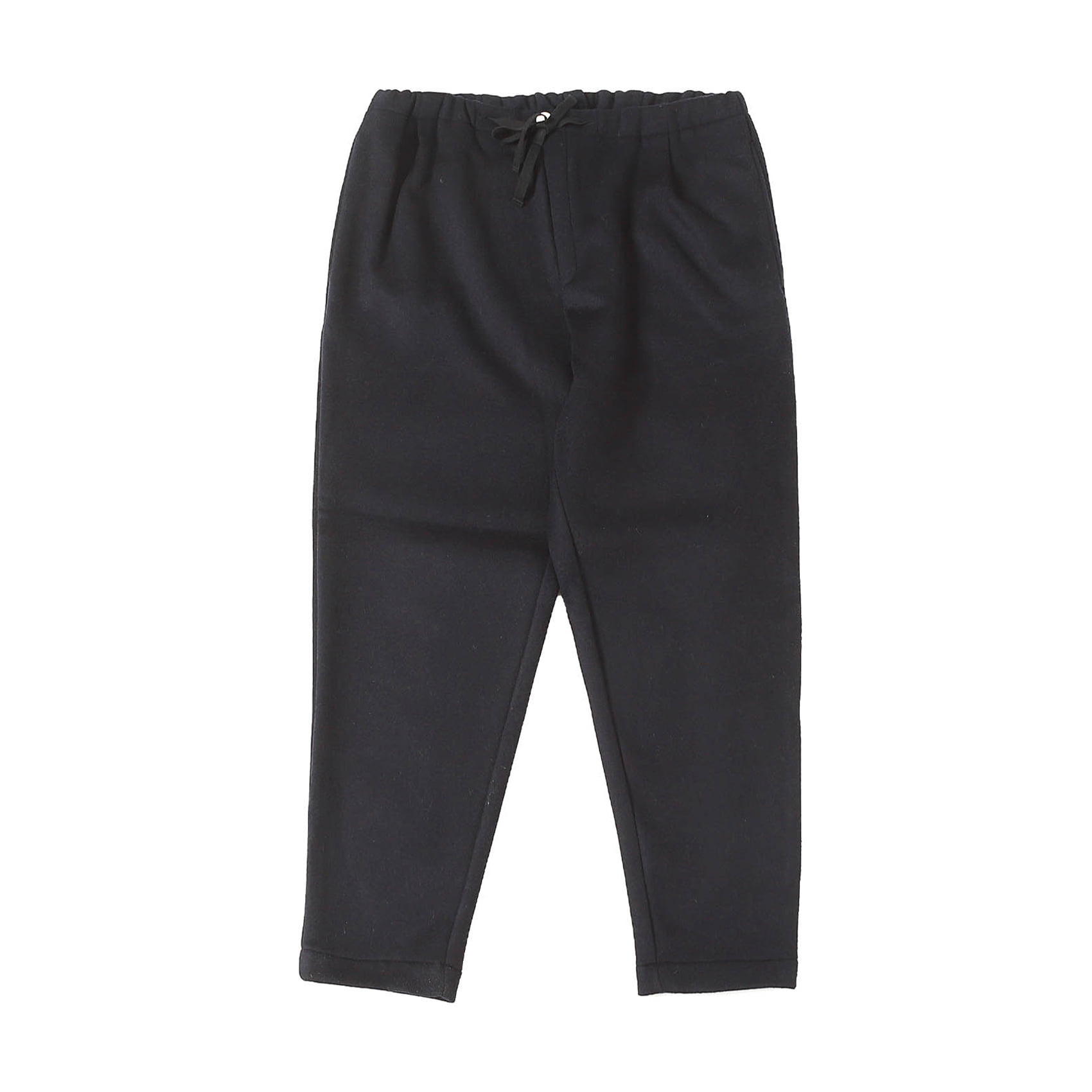 MATURE MELTON EASY TROUSERS - NAVY
