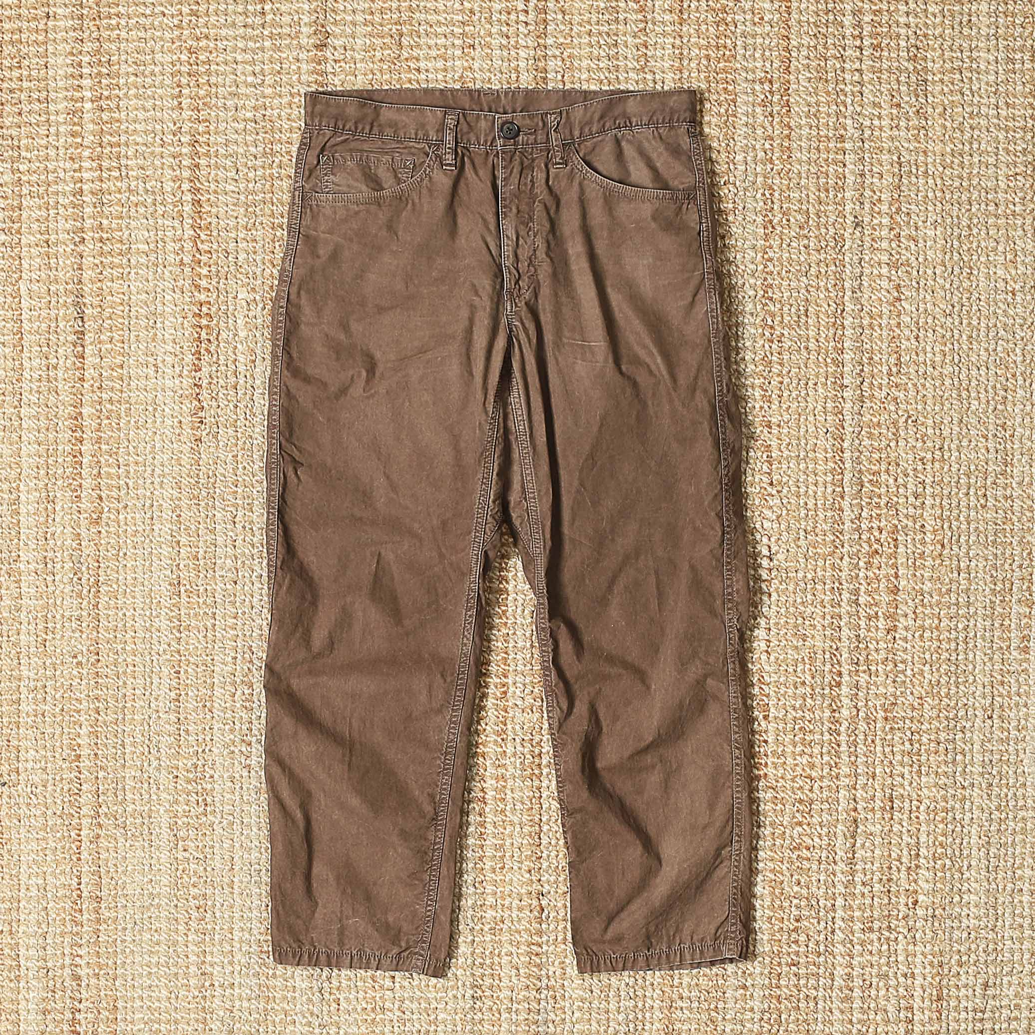 KUON DYED ANKLE PANTS - BROWN