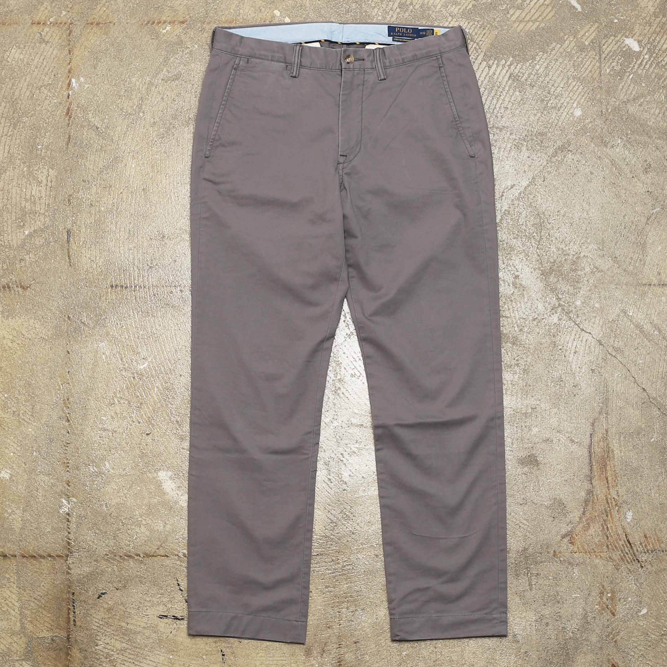 POLO RALPH LAUREN STRETCH STRAIGHT FIT PANTS - CHARCOAL