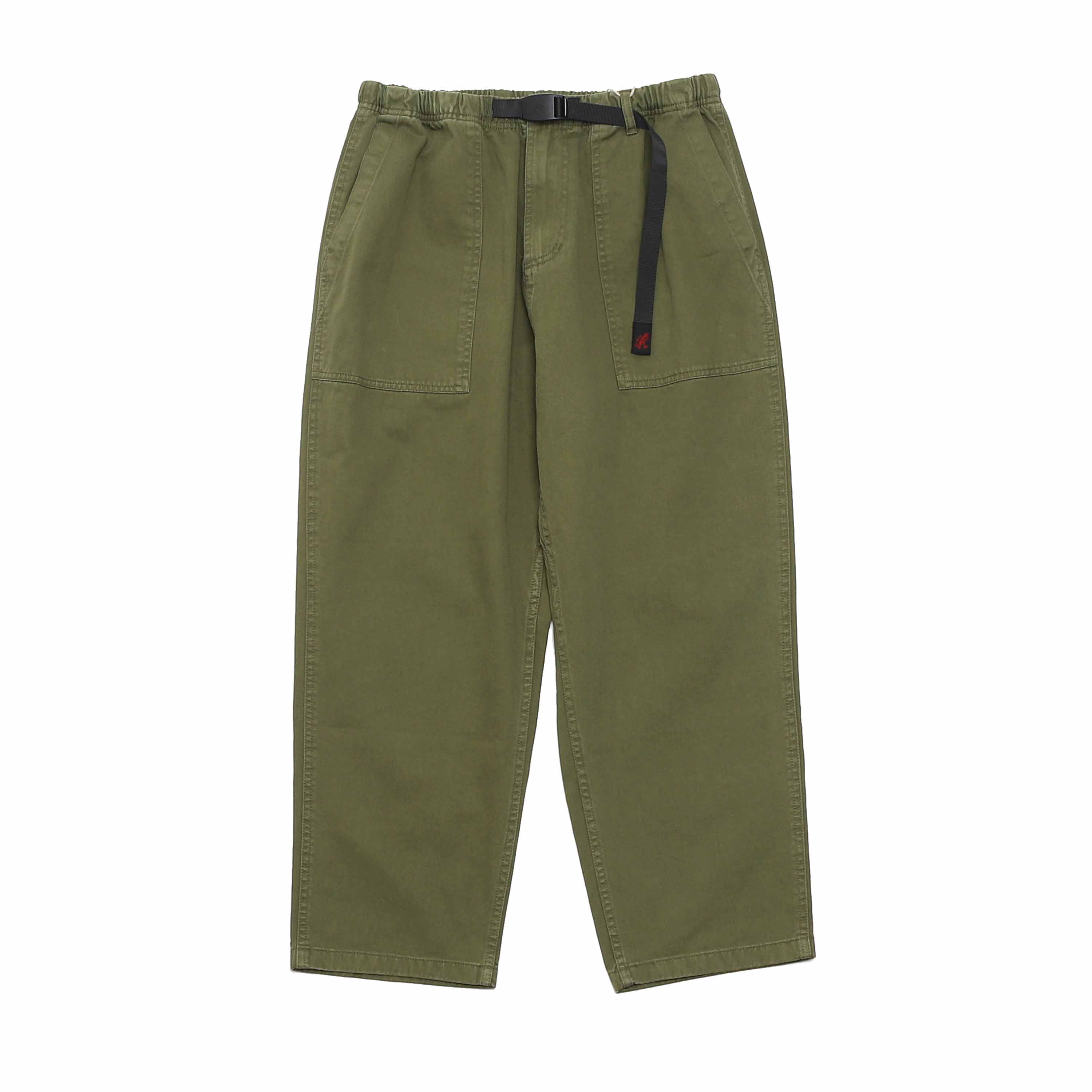 LOOSE TAPERED PANTS - OLIVE
