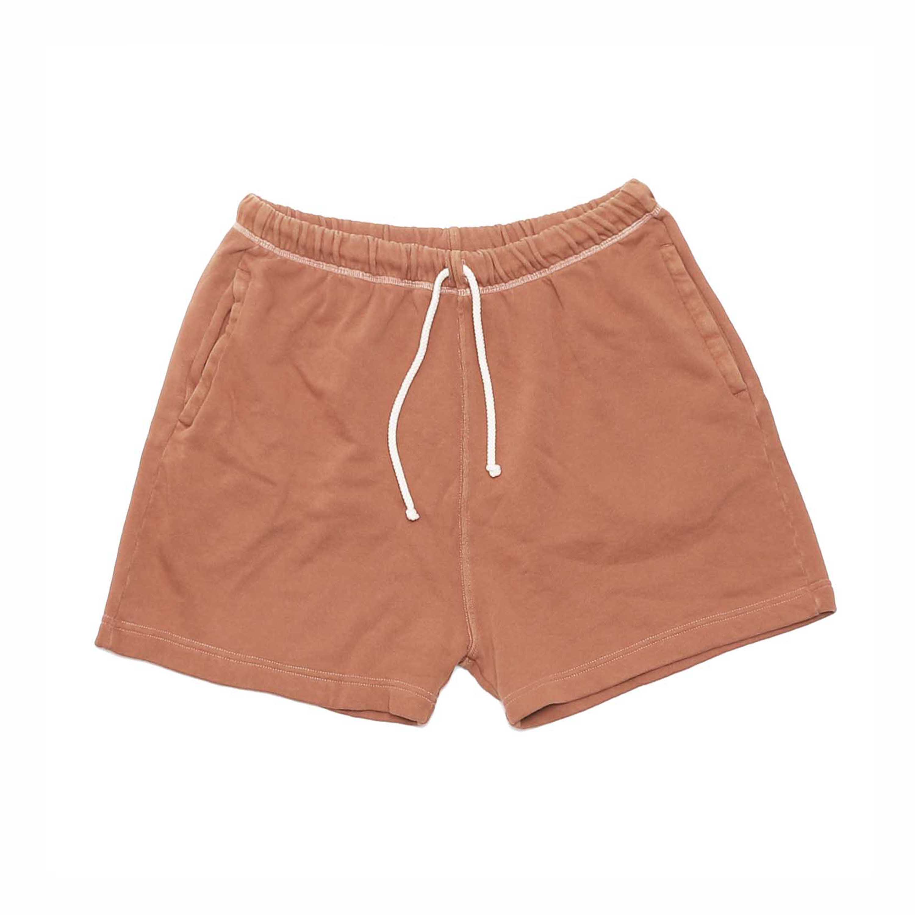 RELAXED FIT WASHED SWEAT SHORTS(SPS05) - TEAK