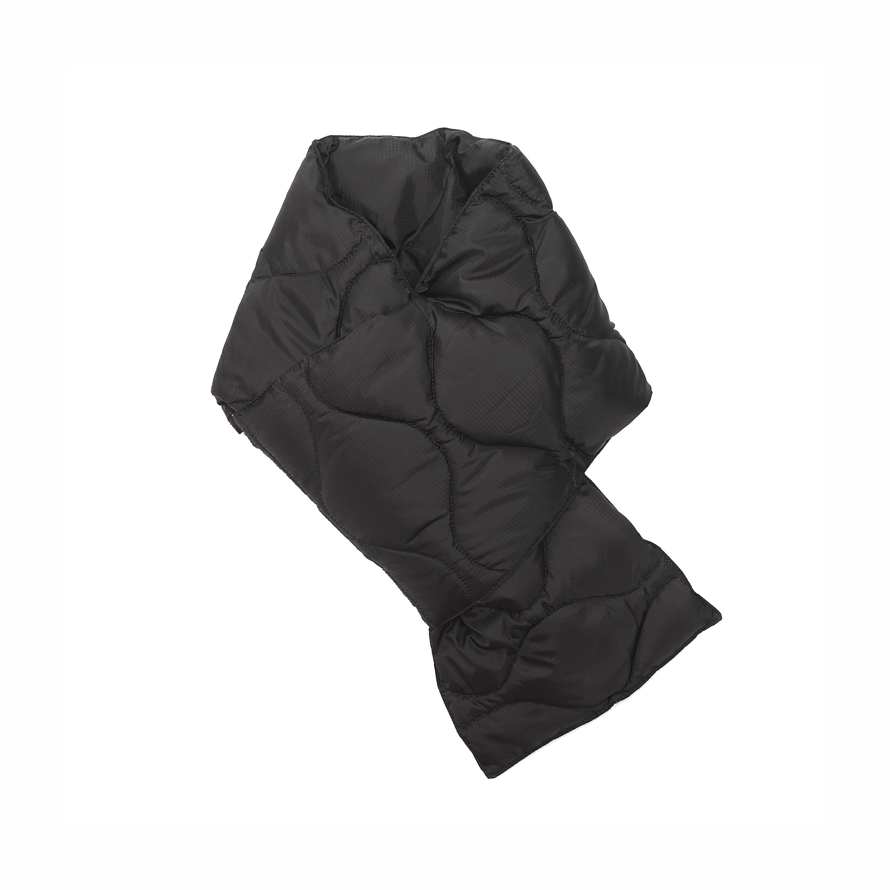 X TAION PACKABLE DOWN SCARF - BLACK
