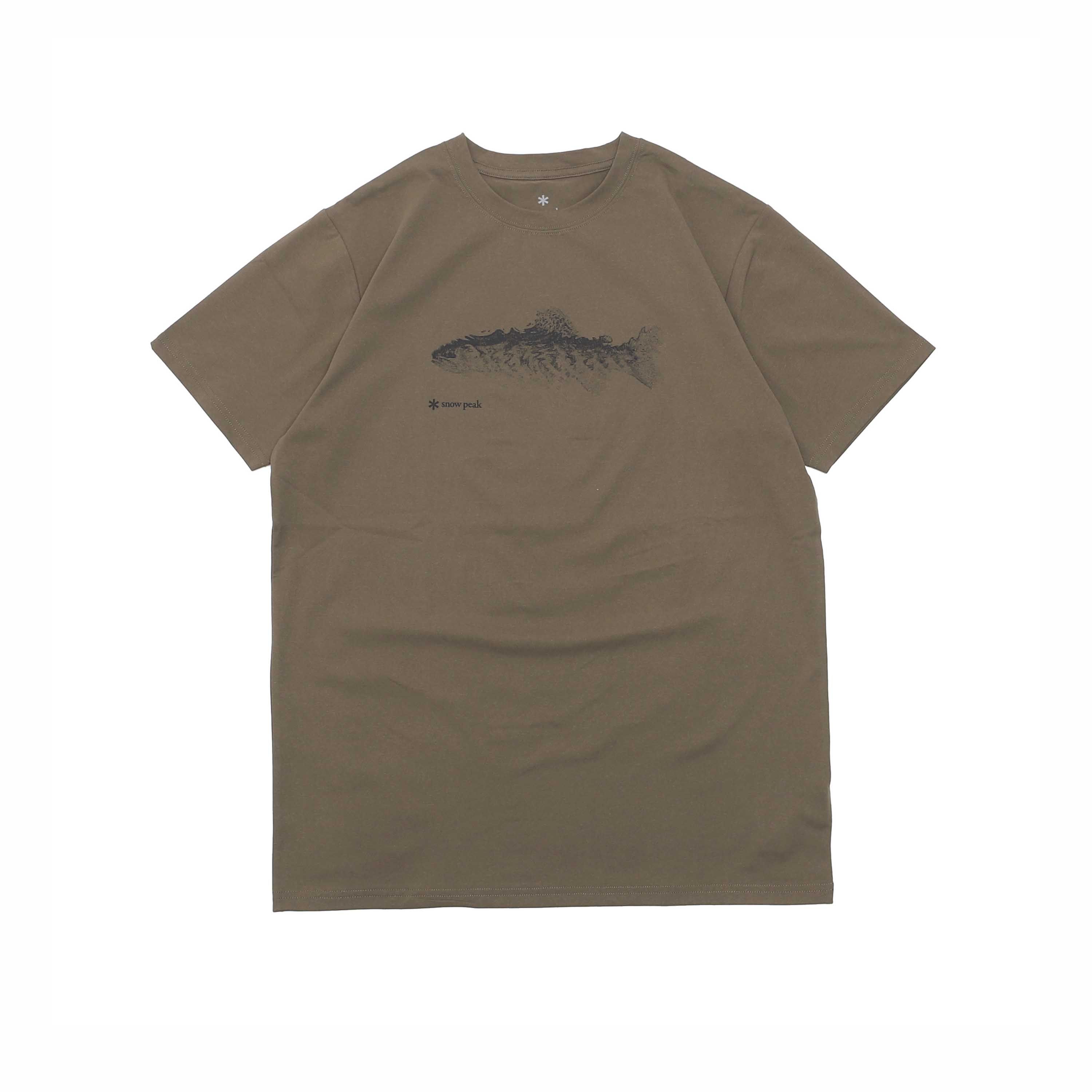 X TONED TROUT SIGN OF FISH S/S TEE - KHAKI