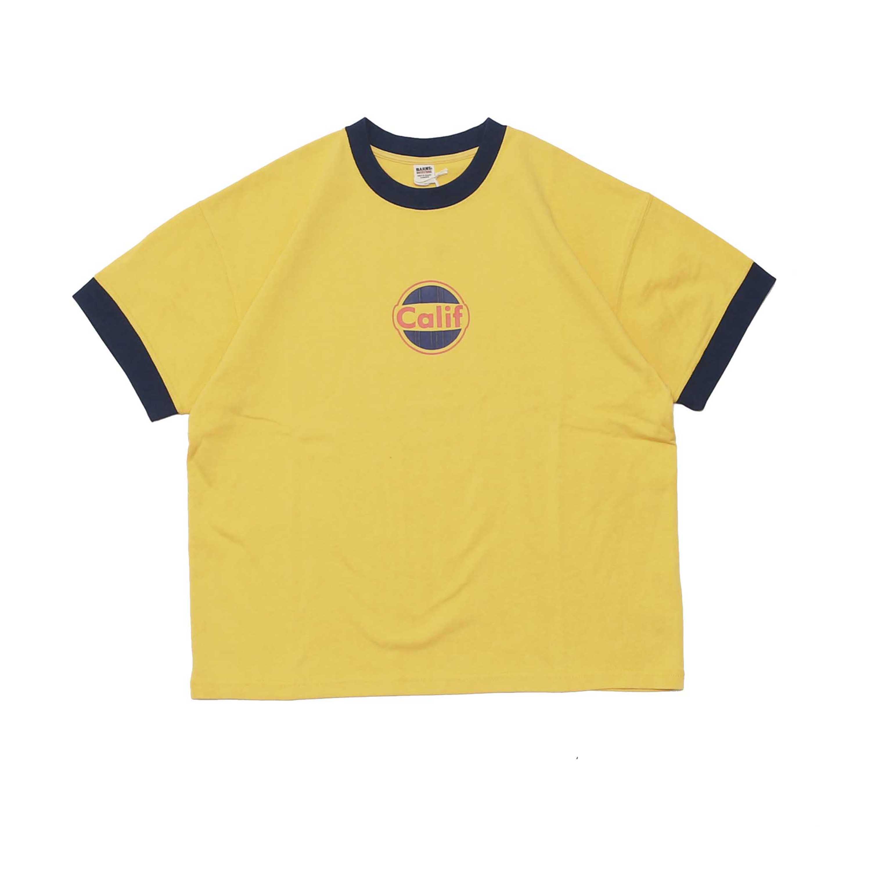 RELAXED FIT RINGER PRINTED S/S TEE - CALIF YELLOW(BR-24212)