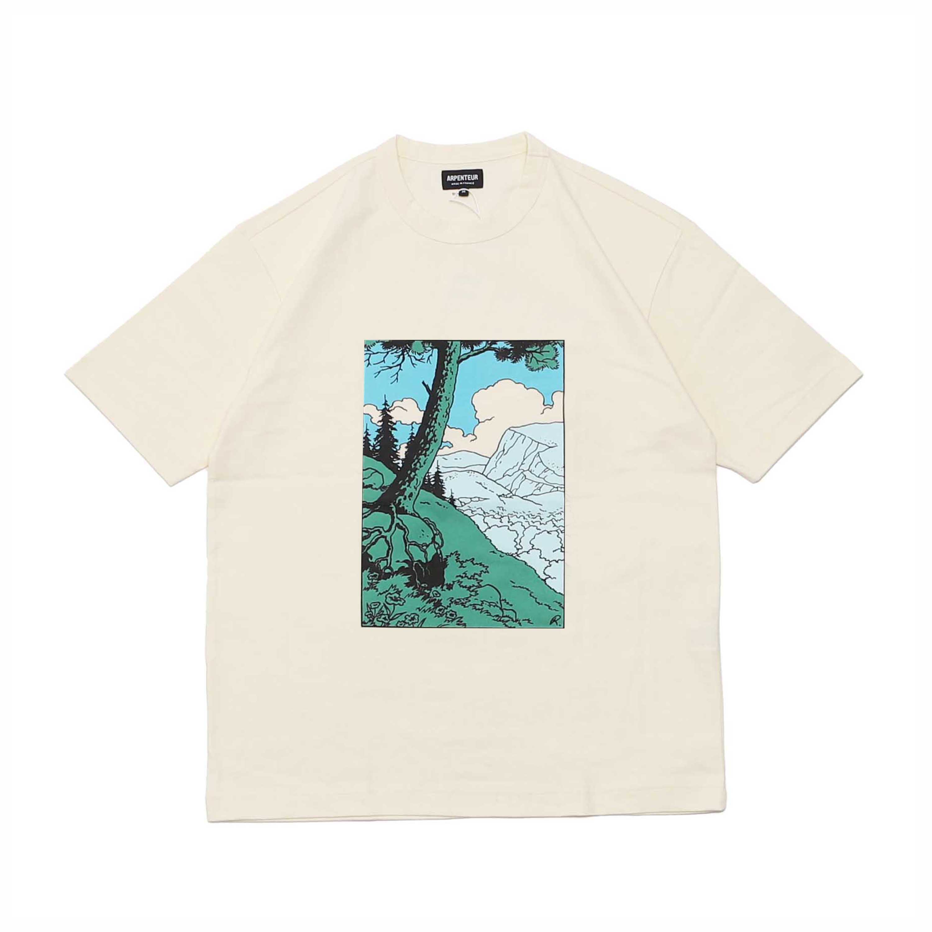 GRAPHIQUE S/S TEE - NATURAL/GREEN VALLEY